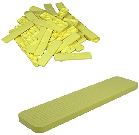 FUX 100 Spessori in Plastica per Mobili - Distanziatori 100x24x4mm per Vetri e Piastrelle, Cunei per Parquet - Polipropilene (PP) Resistente - Made in Germany