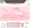 Tapis de souris kawaï à motif floral rose, grand tapis de souris de jeu anime japonais pastel, taille XXL, tapis de clavier mignon et esthétique pour femme, 80 x 40 cm
