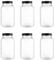 novelinks 32oz transparent avec couvercle en plastique Mason pot - lave - vaisselle en plastique Mason pot 32oz avec couvercle en plastique (paquet de 6) (noir)