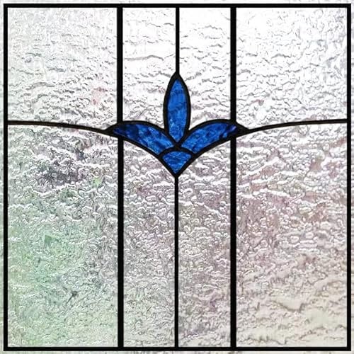 Matte Fensterfolie aus Buntglas, dekorativer UV-Fensteraufkleber, Sichtschutz, matt, statisch haftend, für Glasgartenblumen