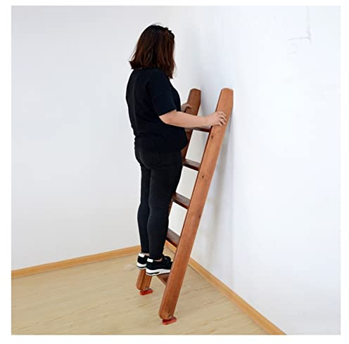 BREALA Hochbett Leiter 5-stufige 150cm hohe Etagenbettleiter aus Massivholz, platzsparende rutschfeste Bodenleiter for Wohnmobil/Schlafsaal/Heimboden/Bibliothek, Tragfähigkeit 100 kg
