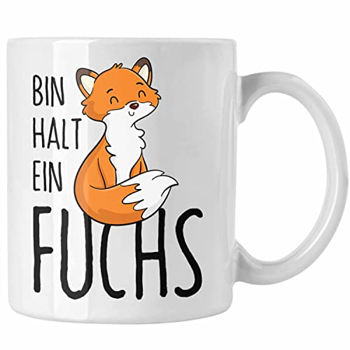 Trendation - Tasse mit Fuchs-Motiv Geschenk für Fuchs-Liebhaber Ich Bin Halt Ein Fuchs Rothaarige (Weiß)