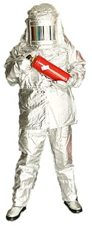 Traje Protección contra Incendios Traje Resistente Calor Ropa Soldadura para Plantas Químicas Y contra Incendios,170-175cm