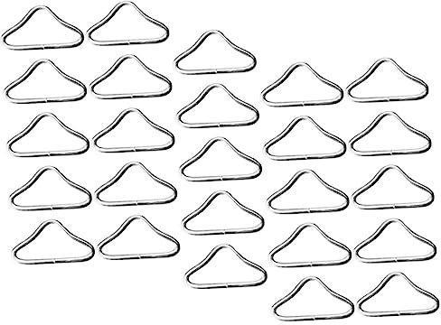 OSALADI 30 Stück Trampolin-Sprungtuch Eisenschnalle Bodentuch Dreiecksring Eisenhaken Zubehör Matratze Trampolin-Dreiecksringe Ersatz Dreiecksschnalle Trampolin-Teile