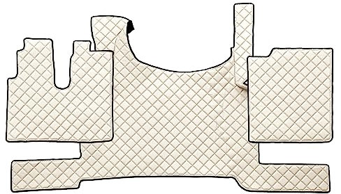 F-CORE Volle Deckung Fußmatten LKW für Man TGX 03.21- Ohne Bodenbremse Champagner