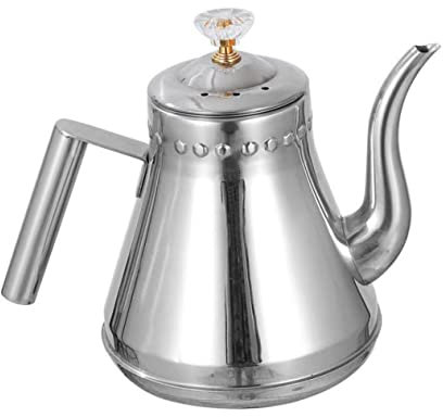 BESTonZON Teekessel Metall- Kaffeemaschine Herd Edelstahl-Wasserkrug Teekannenwärmer Teekannen Für Losen Tee Edelstahl-Teebehälter Wasserkocher Mit Sieb Pfeife