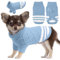 EMUST Hunde Pullover Kleine Hund, Weiche Katzenpullover mit Rollkragen, Dehnbarer Kleiner Hundepullover für Sphynx, Chihuahuas, Bulldogge, Blau S