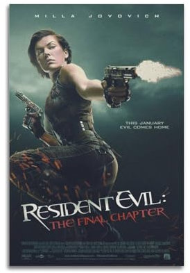 VZRSQZK Filmposter Resident Evil, dekoratives Gemälde, Leinwand-Wandposter und Kunstdruck, modernes Familienschlafzimmer-Dekor-Poster, 50 x 75 cm