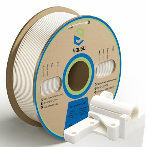 YOUSU pla filament 1.75, 3d drucker filament, 3d filament pla 1kg (2,2 lbs), pla weiß