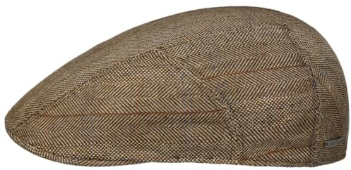 Stetson Light Silk Ivy Flatcap - Modische Kappe - Schirmmütze aus 100% Seide - Made in The EU - Frühjahr/Sommer - Herren - Cap mit UV-Schutz 40 braun 57 cm