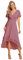 Ever-Pretty Robe D'Invité Jupe Trapèze Col en V Manches Volantées Robe Femme Chic Et Elegant Belle Robe Soirée Blanc 50 Orchidée 52