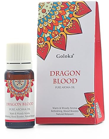 Goloka Duftöl - Naturdüfte für Aromatherapie, Raumduft, Diffusor, Duftlampe (Drachenblut)