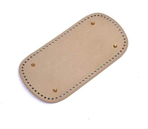 Taschenboden zum DIY Häkeln, Taschenboden, PU Leder Boden der Tasche, Kunstleder Boden Tasche Häkeln, für Handtasche DIY Korbflechten Häkelzubehör (30x15CM,Ovales 1E)