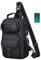 WITZMAN Sling Bag Herren Travel Crossbody Bag Brusttasche 8L Leichter USB-Ladeanschluss Schultertasche Herren Damen (B698 Klassisches Schwarz)