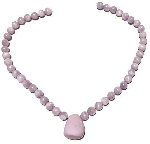 Kunzit Phosphosiderit lila flieder Edelstein Designerkette Halskette Collier Längenwahl DisplayLength 42