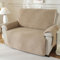 Royhom Dicker Lammfellbezug Sofa Überzug 2 Sitzer, Sofaschoner rutschfest für Leder-Couch, Waschbar, Superweicher Sofabezug, Kamel Couch Überzug für Kinder und Haustiere (Kamel, 2 Sitzer)