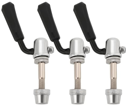 eMagTech 3pcs Bike Quick Release Seat Post Bolt M8x1.25mm Black Handle Seat Post Fork Bolt Compatible with Raleigh Compatible with Dawes 55mm
