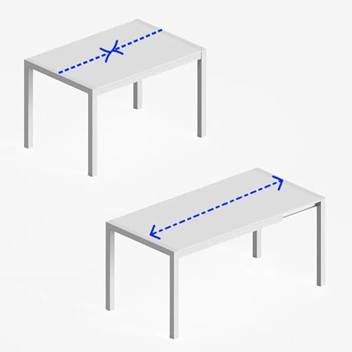 FLEXISPOT Esszimmertische, Multifunktionaler ausziehbarer Esstisch, Verstellerbarer Tisch, Schreibtisch 160 x 80 x 75 cm, MDF-Tisch, Küchentisch, praktischer Stil für Wohnzimmer und Küche, Weiß