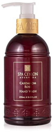SPA CEYLON Cardamom Rose Hand Wash | Hydrating Liquid Hand Soap | Liquid Hand Wash | Relaxing, Vegan and Cruelty-Free | Fragrant Pump Soap for All Skin Types | 250ml