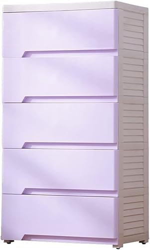 Mehrschichtiger Schubladenschrank aus Kunststoff für Kindergarderobe, Hellviolett, multifunktional und langlebig