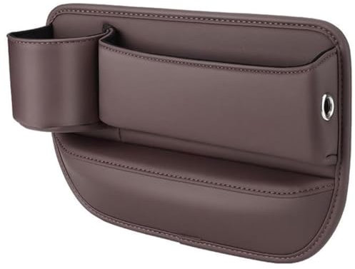RAKTDA Porte-gobelet de Voiture en Cuir, pour Audi Q3 8U 2011-2018, Boîte de Rangement pour siège de Voiture avec Porte-gobelet,Driver'sSeat-B