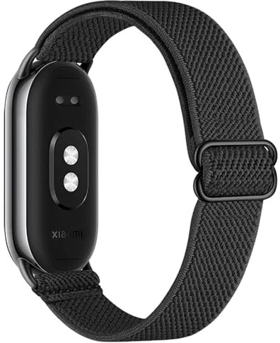 Msksjer Nylon Armband kompatibel mit Xiaomi Smart Band 10/9/Mi Band 8 für Damen Herren, Verstellbares Solo Loop Weiches Elastisch Stoff Sport Armbänder für für Mi Band 10/9/8