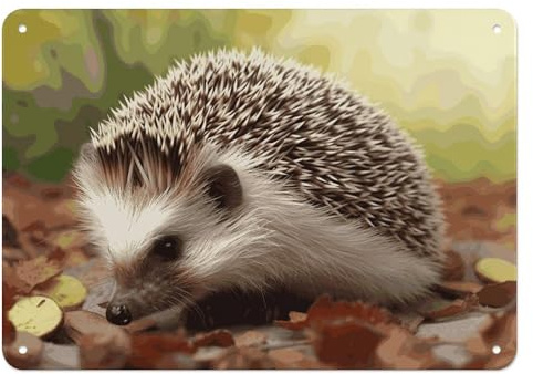 Igel metall eisen schilder rechteckige metallmalerei hängen vintage druck bilder moderne eiserne schild poster mode platte wanddekor wandkunst für zuhause