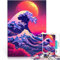 Puzzle für Erwachsene, 1000 Teile, „Die große Welle vor Kanagawa“, Lernpuzzle, 26 x 38cm, für die Heimdekoration
