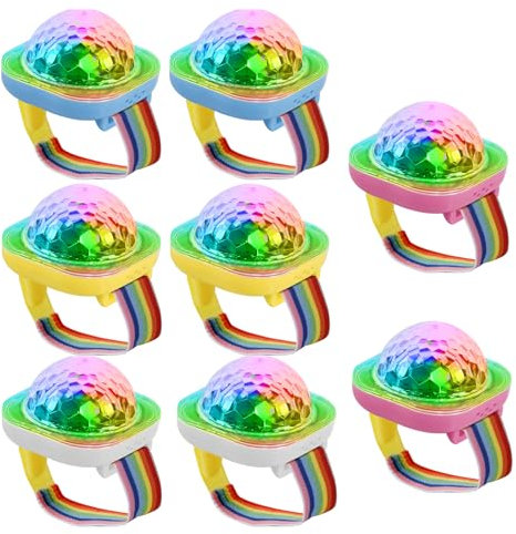 Partyball-Armbandlicht, 8-teiliges LED-Bühnenlicht 5 dynamische Modi sprachgesteuertes Atmosphärenlicht, Tanzflächen-Handgelenklicht, wiederaufladbar über USB mit Saugnapf für Partydekoration Autoinne