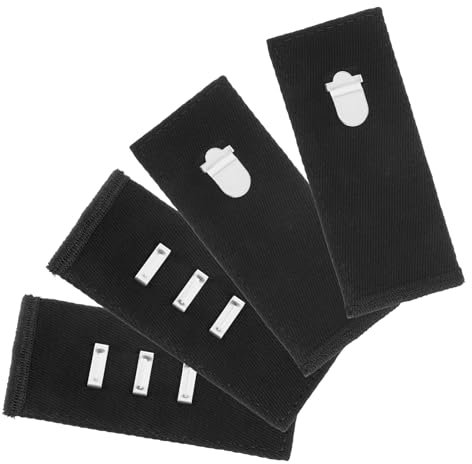 4 extensores de cintura de gancho negro con gancho de metal, extensor de cintura ajustable para hombres y mujeres, pantalones, jeans, faldas, pantalones