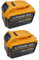 2 Pack 8AH Battery, Replacement for Dewalt battery 18V DCB184 DCB182 DCB181 DCB180 DCB201,with LED Indicator,for 18V/20V power tools