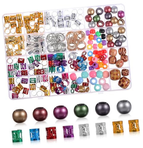 minkissy Haarschmuck Zopfringe Dreadlock Perlen 278 Stück Spiralclips Zopfclips Dreadlock Zubehör Für Frauen Und Kinder Partys Hochzeiten