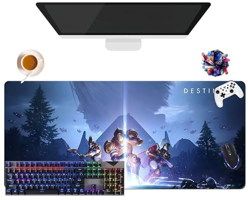 Game Destiny 2 Mouse Pad | Extra Large Waterproof Mouse Pad (35.4 × 15.7 × 0.12) | Non-Slip Rubber Base for PC, Laptop, eSports | Keyboard and Mouse Protection (7)