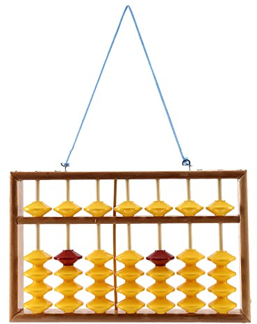 7 colonnes antidérapantes en bois - Boulier chinois Soroban - Outil pédagogique - Calculatrice de mathématiques pour étudiants, enseignants
