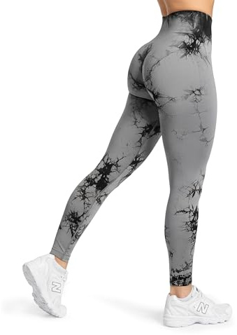 SMILODOX Leggings Damen Becci, Seamless High Waist Sporthose mit Scrunch, Batik-Effekt & Figurformender Kontur, elastisch & Blickdicht, ideal für Gym, Yoga, Training, Workout & Alltag