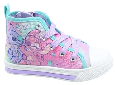 Disney Stitch Chaussures Fille, Baskets Montantes Stitch et Angel, Coffret Cadeau Inclus, Tailles EU 25 à 32 (Rose, Système Taille Chaussures EU, Enfant de 2 à 5 Ans, Femme, Numérique, Moyen, 27)