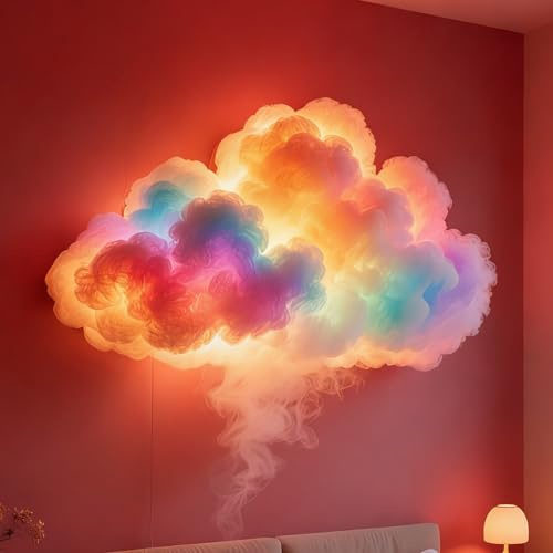 Pavsicgn Led Wolke Decke Wolkenlicht, DIY USB-betriebene Thundercloud-LED-Lichtdekoration Mit Musikrhythmus, Für Deckenschlafzimmerambiente, Büroparty