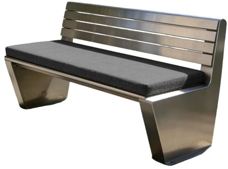 GUOLIXIA Bankauflage Sitzkissen 40 x 96 cm Unterseite Antirutsch Sitzkissen Sitzauflage Waschbar Abnehmbar für Gängige Bänke Und Bierzeltgarnituren, Dunkelgrau