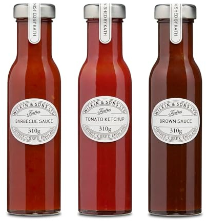 Tiptree Wilkin & Sons Tomato Ketchup Barbecue & Brown Sauce 3 x 310g