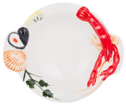 KASANOVA Piatto da portata fondo 19 cm ceramica gambero Sea