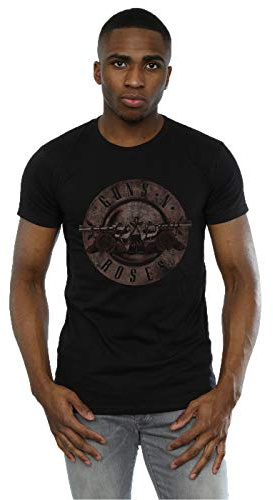 Guns N' Roses Men's Sepia Bullet Logo T-Shirt