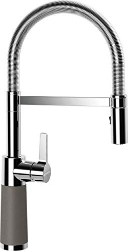 SCHOCK Küchenarmatur SC-550 Asphalt – Hochdruck Armatur CRISTALITE mit Festauslauf und Standard Norm-Anschlüssen