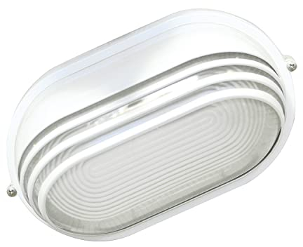 Amig - Plafoniera da Esterno Stagna | Mod.4 | 280 x 160 x 130 mm | Applique da Parete Decorativa | Adatta per Ingressi, Facciate, Giardini o Balconi di Case | Lampada Ovale in Alluminio Bianco