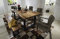 SAM® 6 TLG. Essgruppe Quentin, je 1x Baumkantentisch 160x90cm & -Bank 160x40 cm, Akazie-Holz, 4X Schwingstuhl Parzivo in anthrazit
