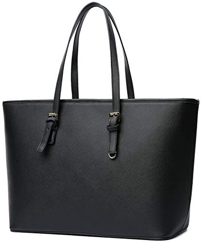 Vanessa & Melissa Damen Shopper Handtasche, große & geräumige Schultertasche, vielseitige Tasche für alle Anlässe, Schwarz