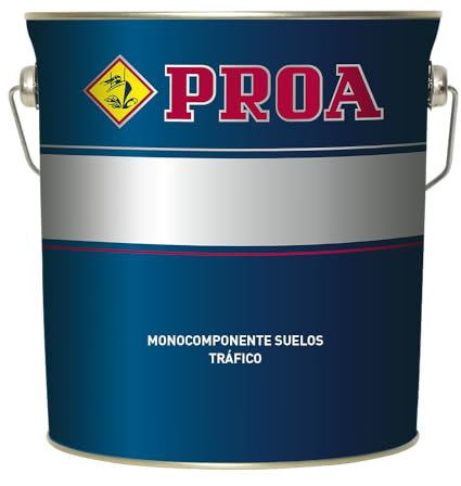 Pintura monocomponente para suelos y garajes. Azul Eléctrico RAL 5010. 4 L. Exterior-Interior. PROA.