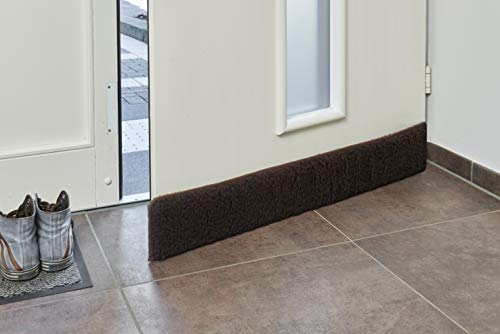 K. & N. Schurwolle 550 Schurwoll-Zugluftstopper für Türen 80 cm, Braun