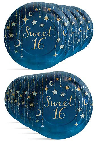 Havercamp Starry Night bonbon 13, Luncheon servietten 9 ronden 9 Zoll-Platte