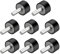 sourcing map 8pcs M6 Vibration und Dämpferaufnahme Gummi mit Gewindebolzen 0,79 x 0,39 de