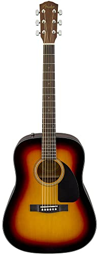 Fender CD-60 Dreadnought V3 DS Acoustic Guitar - Walnut Fretboard - Sunburst, Comes with Free Virtual Lessons